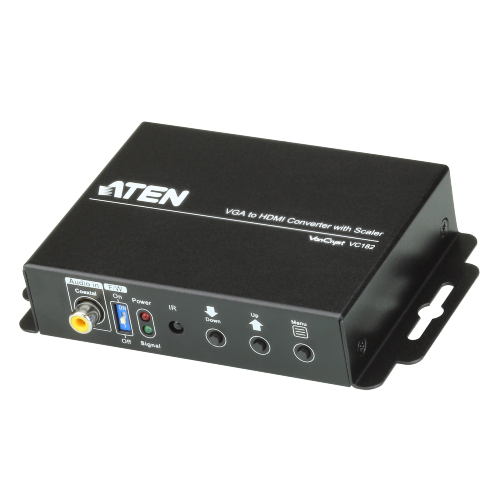 Aten, Professional, Converter, VGA, &, 3.5mm, Audio, to, HDMI, Converter, with, Scaler, 