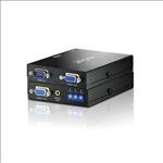 Aten, Professional, Video, Extender, VGA, Via, Cat5, with, Audio, &, Deskew, Supports, One, local, &, One, Remote, Output, 1900x1200@60H, 