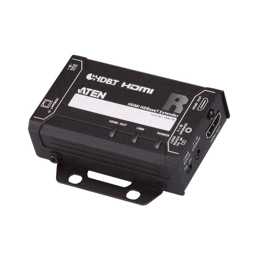 Aten, VE811R, Small, Form, HDMI, HDBaseT, Receiver, supports, up, to, 4K@70m, (Cat5e/6), and, 100m, (Cat, 6A), 1080p, @, 150m, over, long, 