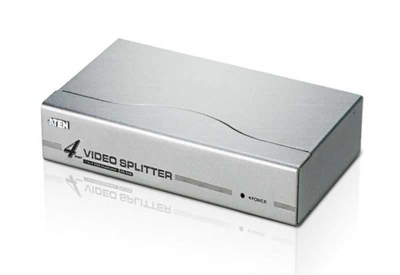 Aten, Video, Splitter, 4, Port, VGA, Splitter, 350MHz, 1920x1440@60Hz, Max, Cascadable, to, 3, levels, (Up, to, 64, Outputs), 