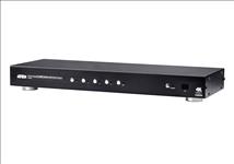Aten, 4, Port, Dual, Output, True, 4K, HDMI, Switch, select, input, ports, via, RS232, control, HDCP, 2.2, compliant, IR, Extension, 