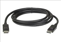 Aten, 4.6m, DisplayPort, Cable, supports, up, to, 4K, (3840, x, 2160, @, 60Hz), DP, 1.2, High, Bit, Rate, 3, (HBR3), bandwidth, of, 21.6, Gb, 