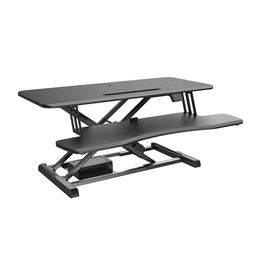 Mounts/Brateck: Brateck, Electric, Sit, Stand, Desk, Converter, (950x615x156~480mm), with, Keyboard, Tray, Deck, (Standard, Surface), Worksurface, Up, 