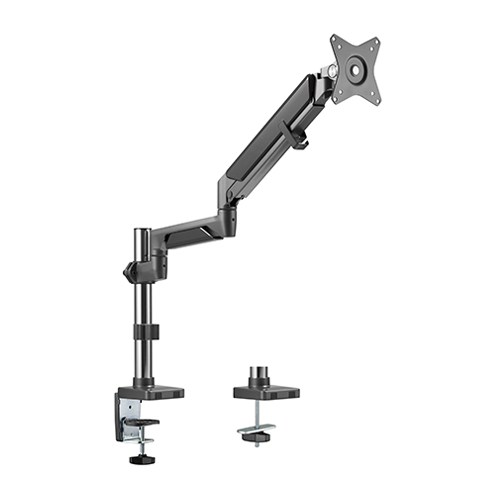 Brateck, Single, Monitor, Pole-Mounted, Epic, Gas, Spring, Aluminum, Monitor, Arm, Fit, Most, 17, -32, Monitors, Up, to, 9kg, per, screen, 