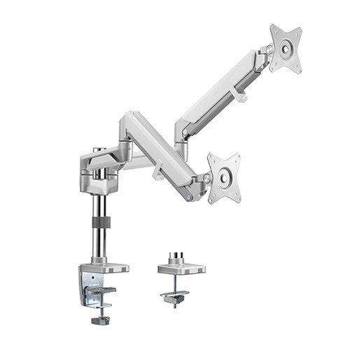 Mounts/Brateck: Brateck, Dual, Monitors, Pole-Mounted, Epic, Gas, Spring, Aluminum, Monitor, Arm, Fit, Most, 17, -32, Monitors, Up, to, 9kg, per, screen, 