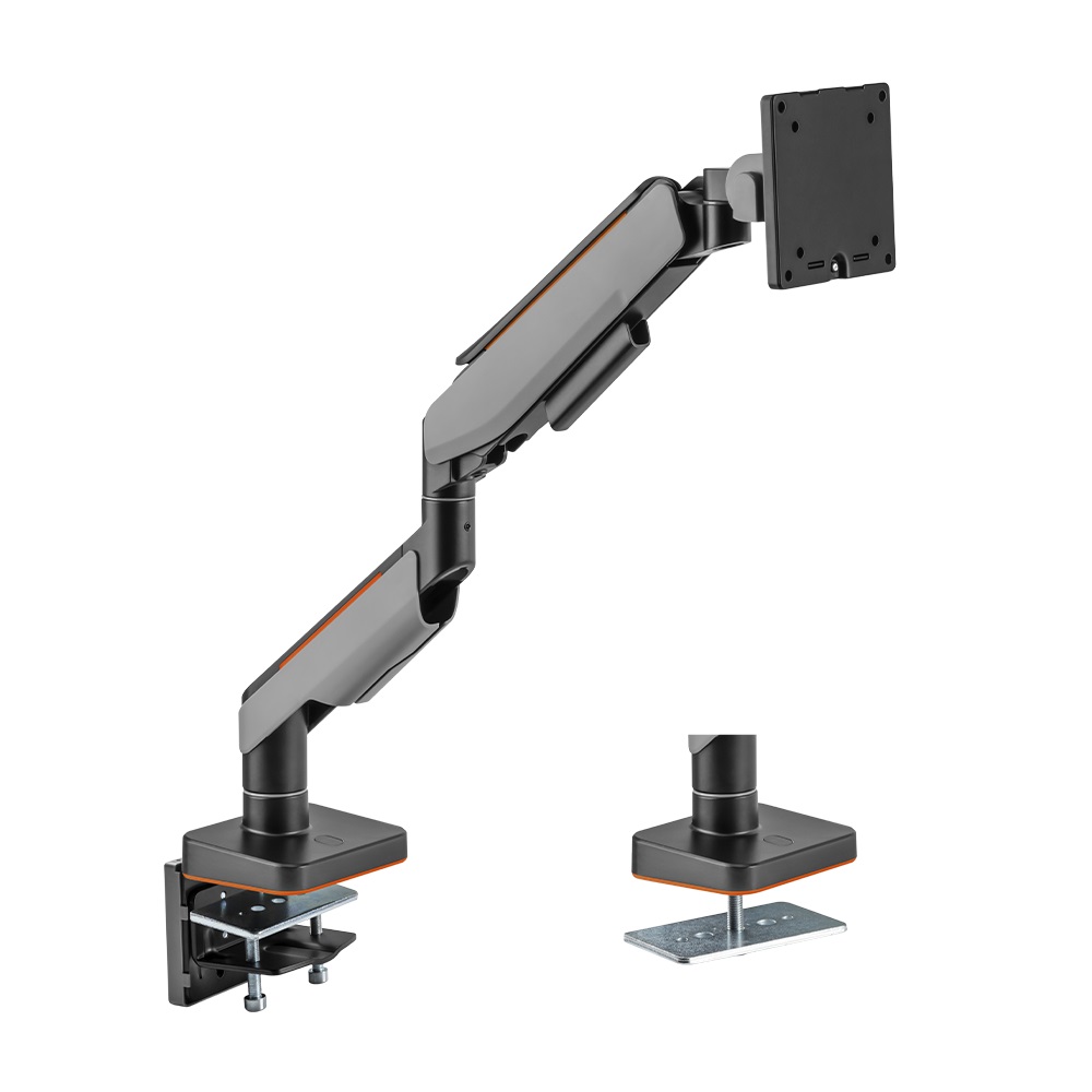 Mounts/Brateck: Brateck, Single, Heavy-Duty, Gaming, Monitor, Arm, Fit, Most, 17, -49, Monitor, Up, to, 20KG, VESA, 75x75, 100x100, 