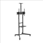 Brateck, Versatile, &, Compact, Steel, TV, Cart, with, top, and, center, shelf, for, 37, -70, TVs, Up, to, 50kg, 