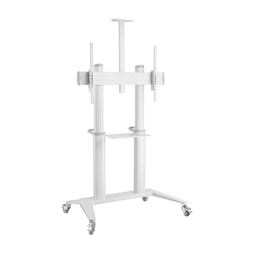 Brateck, Ultra-Modern, Large, Screen, Aluminum, TV, Cart, Fit, 70, -120, Up, to, 140kg-, White, 
