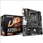 Gigabyte, A320M-H, 2.0, Ryzen, AM4, mATX, MB, 2xDDR4, 3xPCIE, M.2, HDMI, DVI, RAID, Realtek, GbE, LAN, 4xSATA3, 4xUSB3.1, GA-A320M-H, 