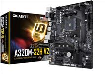 Gigabyte, GA-A320M, S2H, V2, Ryzen, AM4, mATX, MB, 2xDDR4, 3xPCIE, M.2, HDMI, DVI, RAID, Realtek, GbE, LAN, 4xSATA, 2xUSB3.1, ~GA-A320M-HD2, 