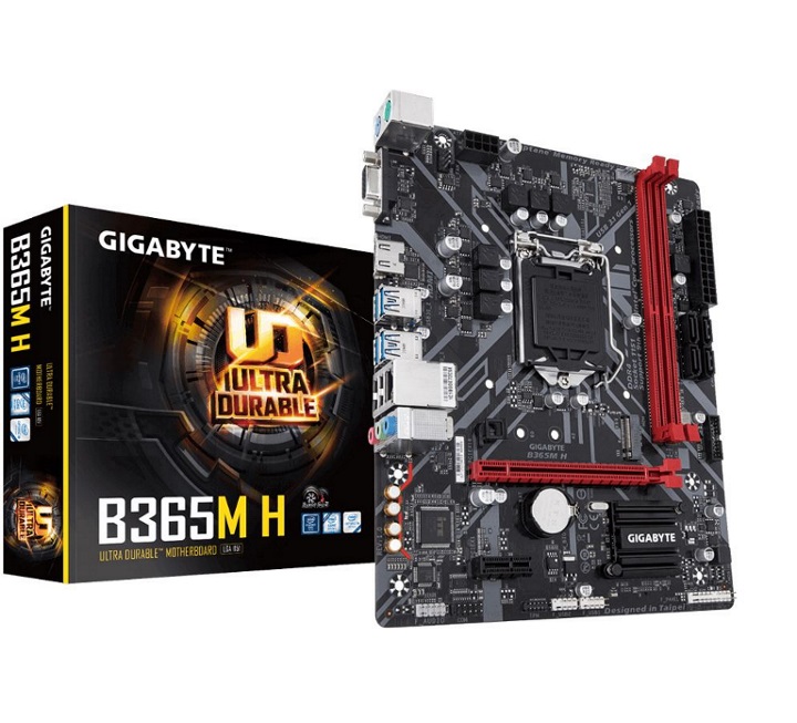 Gigabyte, B365M, H, LGA1151, 9Gen, mATX, MB, 2xDDR4, 2xPCIe, HDMI, VGA, M.2, 4xSATA, 6xUSB3.1, GbE, LAN, ~GA-B360M-H, 