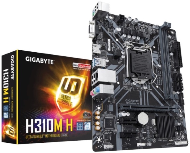 Gigabyte, GA-H310M, H, V2.0, LGA1151, 8Gen, mATX, MB, 2xDDR4, 3xPCIe, VGA, HDMI, 4xSATA3, GbE, LAN, 4xUSB3.1, 6xUSB2.0, ~GA-H310M-S2H, 