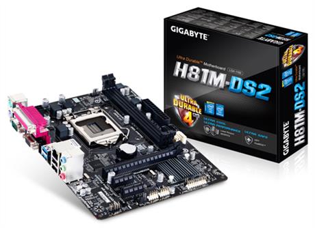 Gigabyte, GA-H81M-DS2, mATX, MB, LGA1150, 2xDDR3, VGA, GbE, LAN, 3xPCIe, 2xSATA3, 2xSATA2, 2xUSB3.0, 6xUSB2.0, ~GA-H81M-S2PV, ~GA-B85M-, 