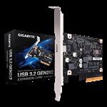 Gigabyte, USB, 3.2, Gen, 2X2, Expansion, Card, 20Gb/s, data-transfer, ASMedia, ASM3242, USB, 3.2, TYPE-C, PCIe, 3.0*4, 
