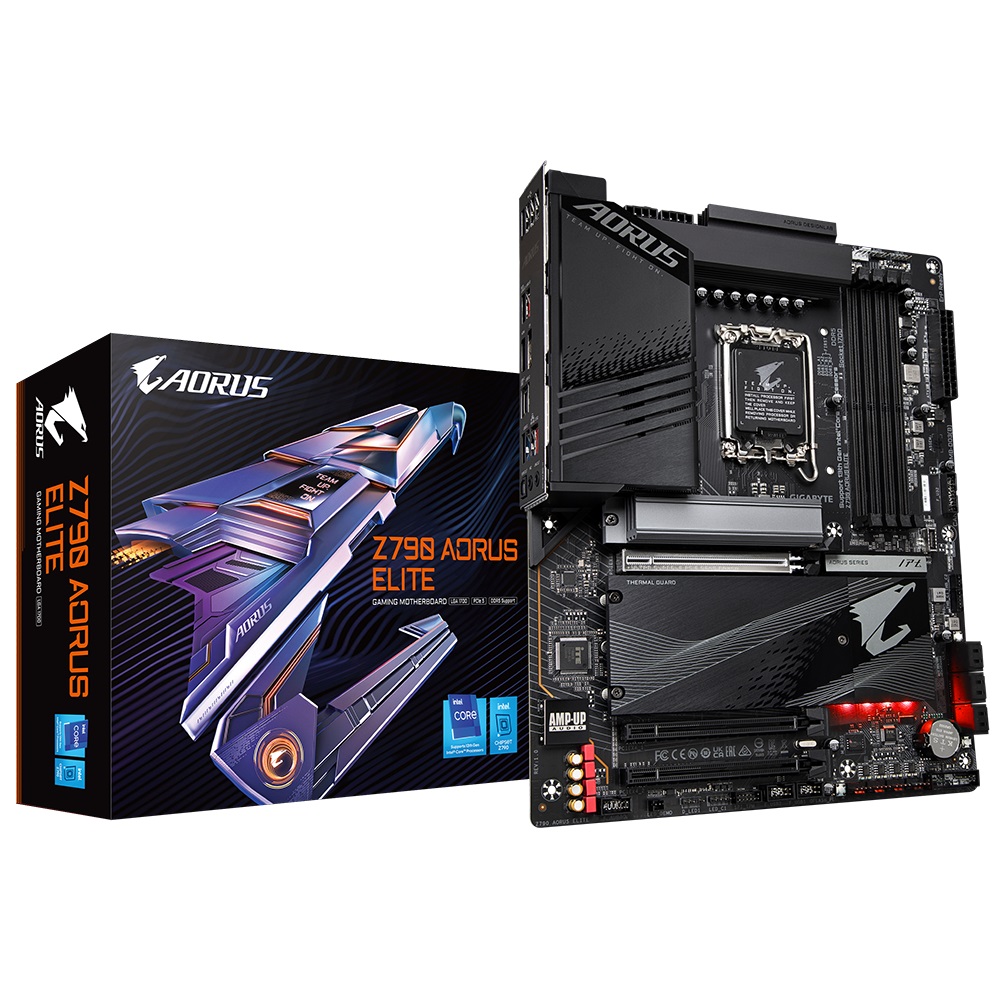 Gigabyte, Z790, AORUS, ELITE, Intel, LGA, 1700, ATX, Motherboard, 4x, DDR5, ~128GB, 3x, PCI-E, x16, 4x, M.2, 6x, SATA, 5x, USB, 3.2, 1x, 