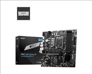 MSI PRO B760M-P mATX Motherboard, 4x DDR5~192GB, 1x PCI-E x 16, 2x PCI-E x 1,  2x M.2, 4x SATA, 1x USB 3.2 , 4x USB 2.0,