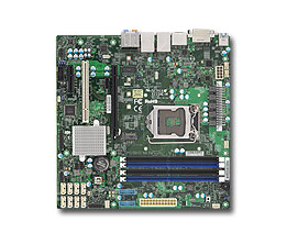 Supermicro, X11SAE, mATX, E3-1200v5/v6, Gen6/7, i7/i5/i3, 4x, DDR4, ECC, M.2, SATA, RAID, 2x, GbE, C236, DVI-D, DP, HDMI, 