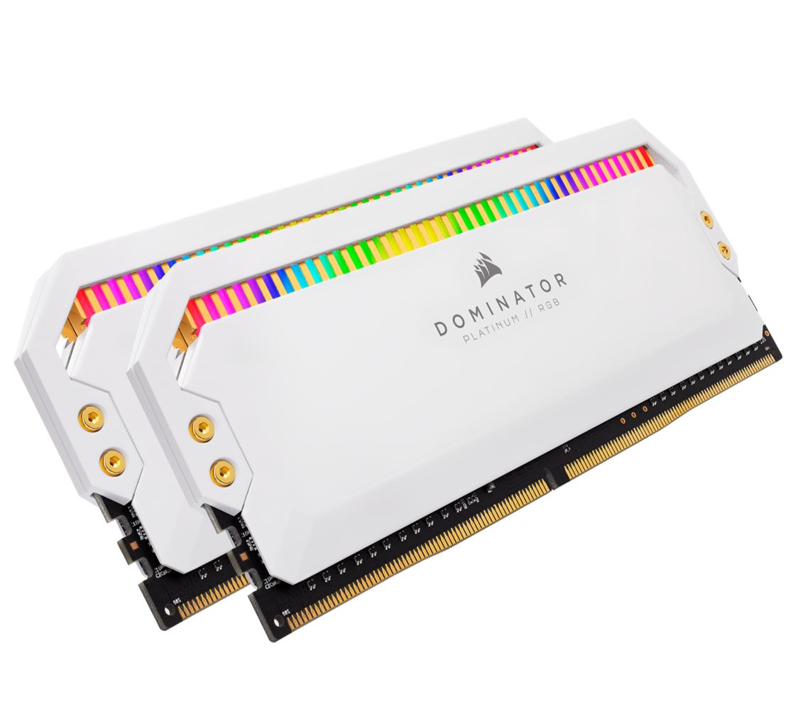 Corsair, Dominator, Platinum, RGB, 16GB, (2x8GB), DDR4, 3600MHz, C18, 1.35V, UDIMM, XMP, 2.0, White, Heatspreaders, Desktop, PC, Gaming, M, 