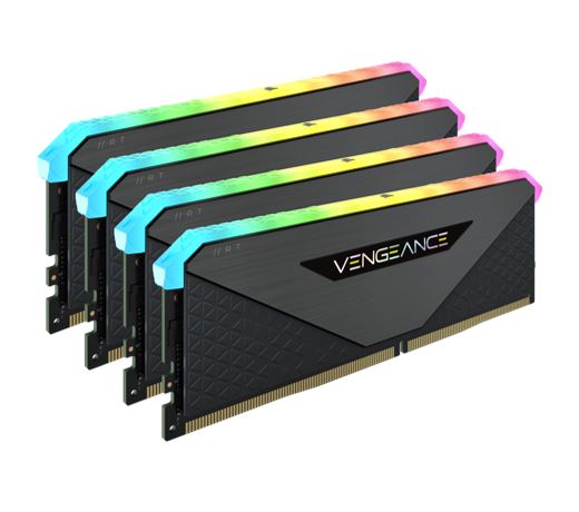 DDR4, 3600MHz, 128GB, 4x32GB, Dimm, Unbuffered, 18-22-22-42, XMP, 2.0, Vengeance, RGB, RT, Heatspreader, RGB, LED, Black, PCB, 1., 