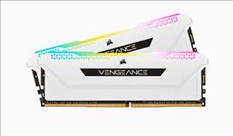Corsair, Vengeance, RGB, PRO, SL, 32GB, (2x16GB), DDR4, 3200Mhz, C16, White, Heatspreader, Desktop, Gaming, Memory, 