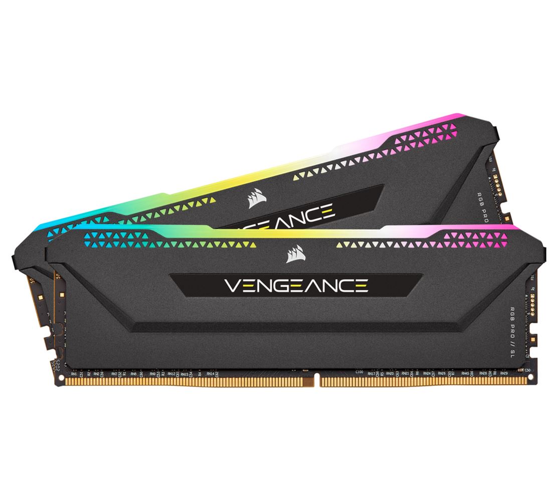 Corsair, Vengeance, RGB, PRO, SL, 32GB, (2x16GB), DDR4, 3600Mhz, C18, Black, Heatspreader, Desktop, Gaming, Memory, 