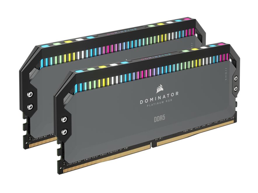 RAM/Corsair: Corsair, Dominator, Platinum, RGB, 32GB, (2x16GB), DDR5, UDIMM, 6000Mhz, C30, 1.25V, Black, AMD, EXPO, Kit, Gaming, Memory, 