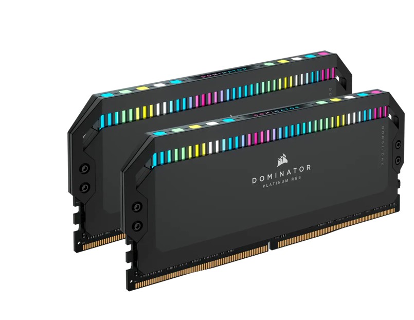 RAM/Corsair: Corsair, DOMINATOR, RGB, 64GB, (2x32GB), DDR5, UDIMM, 5600MHz, C36, 1.25V, Desktop, Gaming, Memory, Black, Optimized, 