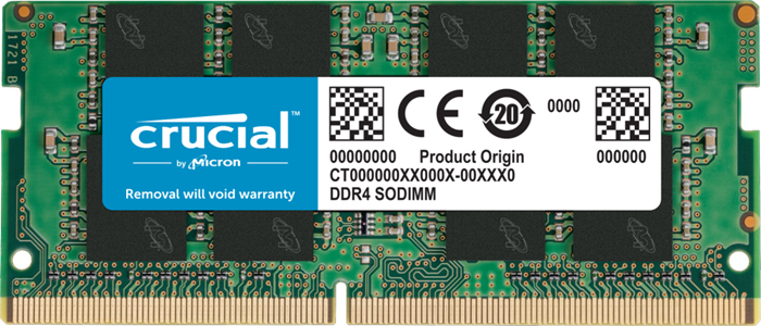 Crucial, 8GB, (1x8GB), DDR4, SODIMM, 3200MHz, CL22, 1.2V, Notebook, Laptop, Memory, RAM, 