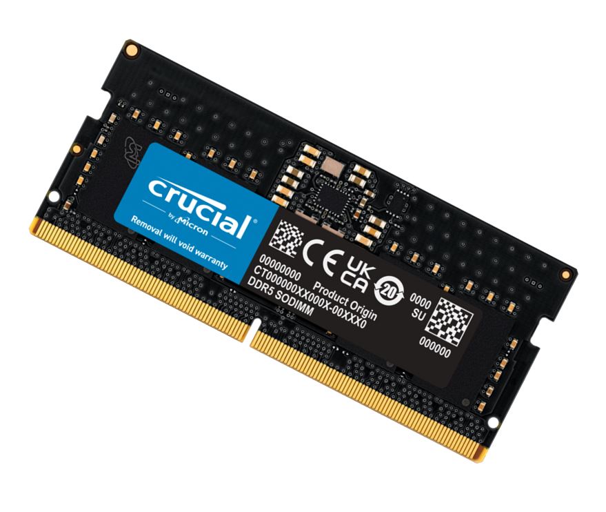 Crucial, 32GB, (1x32GB), DDR5, SODIMM, 4800MHz, C40, 1.1V, Notebook, Laptop, Memory, 