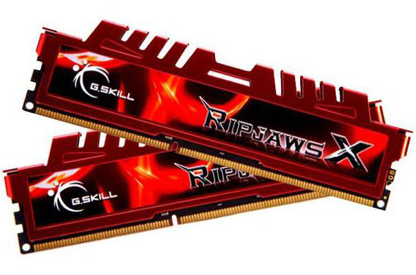 G.SKILL, F3-12800CL10D-16GBXL, 16GB, (2, x, 8GB)/, PC3-12800, /, DDR3, 1600, Mhz/, Timings10-10-10-30/, Voltage1.5V/, RipjawsX, 