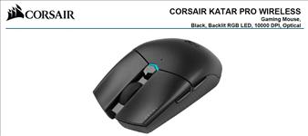 Corsair, Katar, PRO, Wireless, Gaming, Mice, Ultra, Light, Weight, Sub-1ms, Slipstream, Wireless, connection, ICUE, Software, 