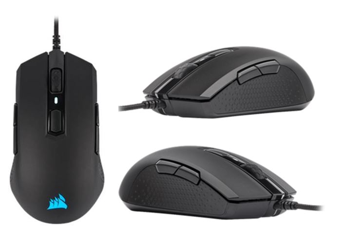 Corsair, M55, RGB, PRO, Ambidextrous, Multi-Grip, Gaming, Black, Mouse, 200-12, 400, DPI, ICUE, Software., 2, Years, Warranty, 