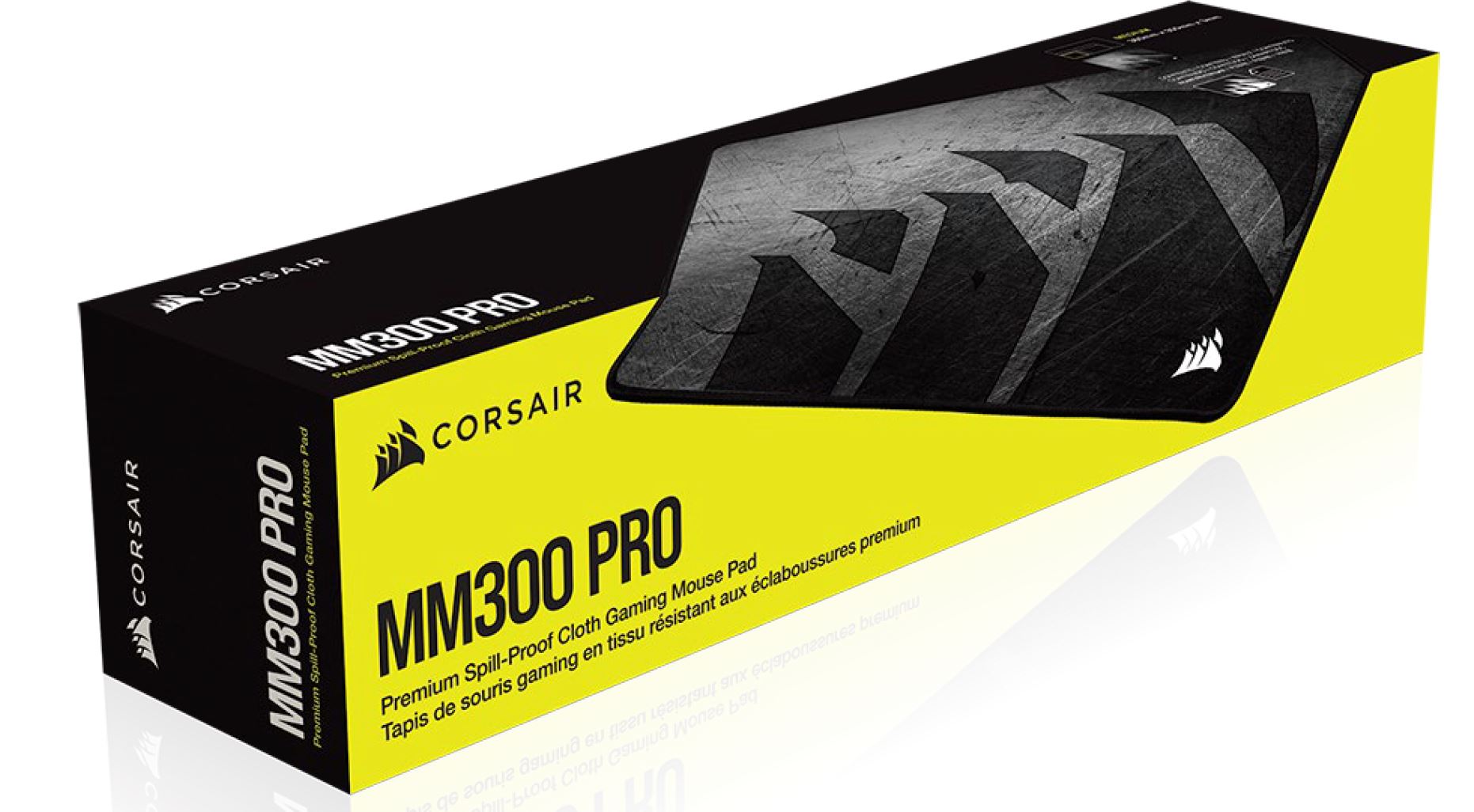 Corsair, MM300, PRO, Premium, Spill-Proof, Cloth, Gaming, Mouse, Pad, â€“, Medium, -, 360mm, x, 300mm, x, 3mm, Graphic, Surface, 