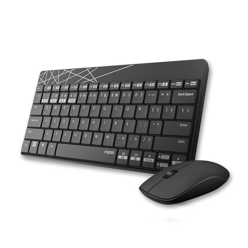 Keyboards and Mice/Rapoo: RAPOO, 8000M, Compact, Wireless, Multi-mode, Bluetooth, 2.4Ghz, 3, Device, Keyboard, and, Mouse, Combo, 