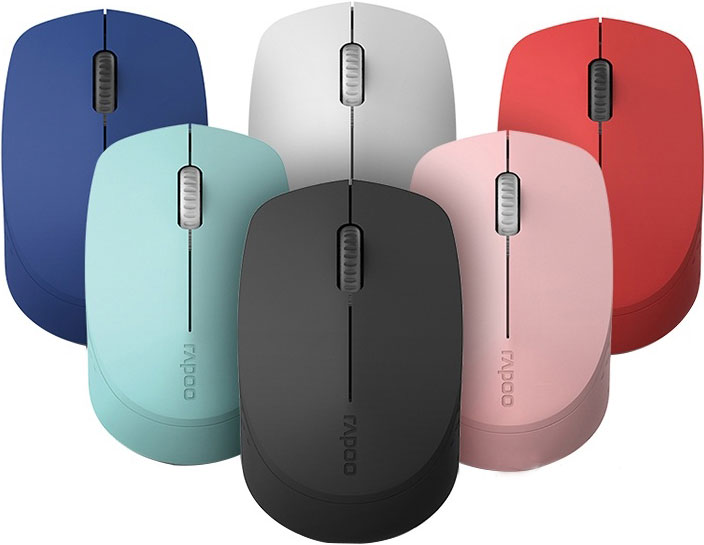 RAPOO, M100, 2.4GHz, &, Bluetooth, 3, /, 4, Quiet, Click, Wireless, Mouse, Black, -, 1300dpi, Connects, up, to, 3, Devices, Up, to, 9, months, 