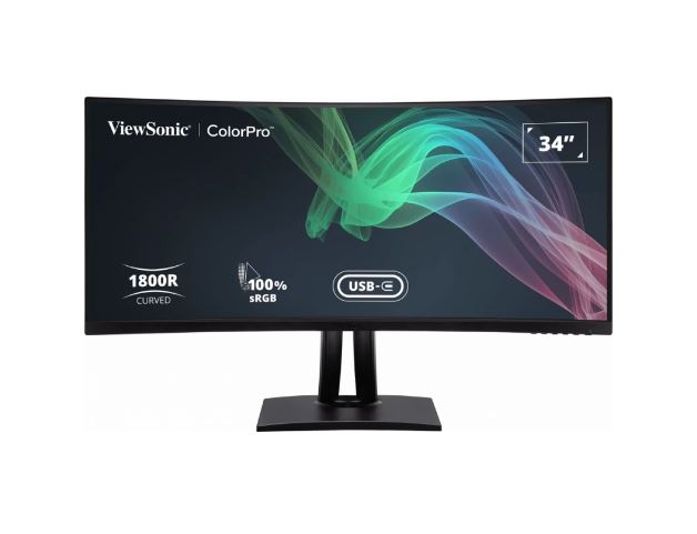 Curved/ViewSonic: ViewSonic, 34, VP3481a, ColorPro™, 21:9, Curved, UWQHD, Monitor, with, 100Hz, FreeSync, 90W, USB, C, RJ45, and, sRGB, 