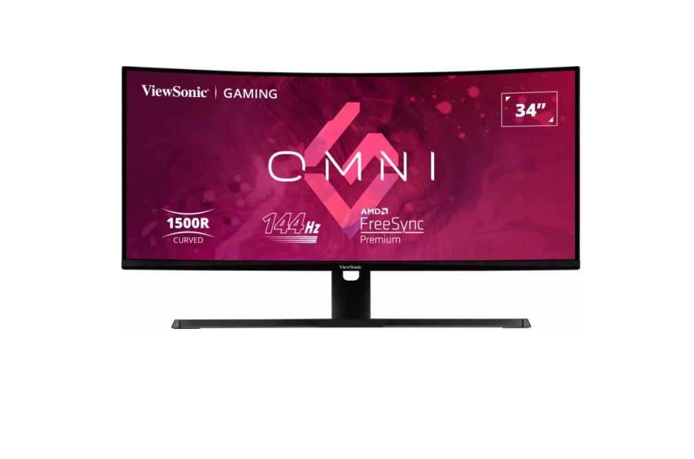 Curved/ViewSonic: ViewSonic, 34, VX3418-2KPC, 3440x1440, 144Hz, 1500R, Ultrawide, &, Curved, HDR10, Adaptive, Sync, 2x, HDMI, 2x, DP, Speakers, VE, 
