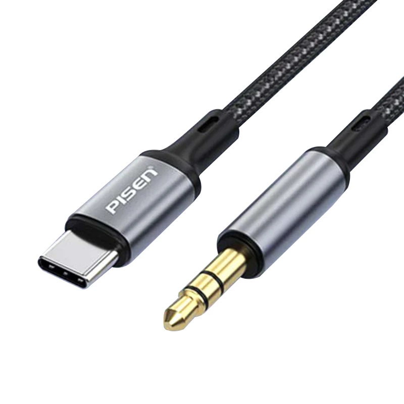 PISEN, 1m, Type-C, to, 3.5mm, Aluminum, Alloy, Braided, AUX, Audio, Cable, LH-YP02-1000, -, (6902957077187), 