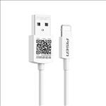 PISEN, Lightning, to, USB-A, Fast, Charging, Cable, (3M), -, White, (6940735436436), Support, 2.4A, SR, Bend-Resistant, Aluminum, Out, 