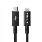 PISEN, Lightning, to, USB-C, PD, Fast, Charging, Cable, (1M), -, Black, (6940735465375), Support, 3A, Anti-Breaking, Braided, Cable, 