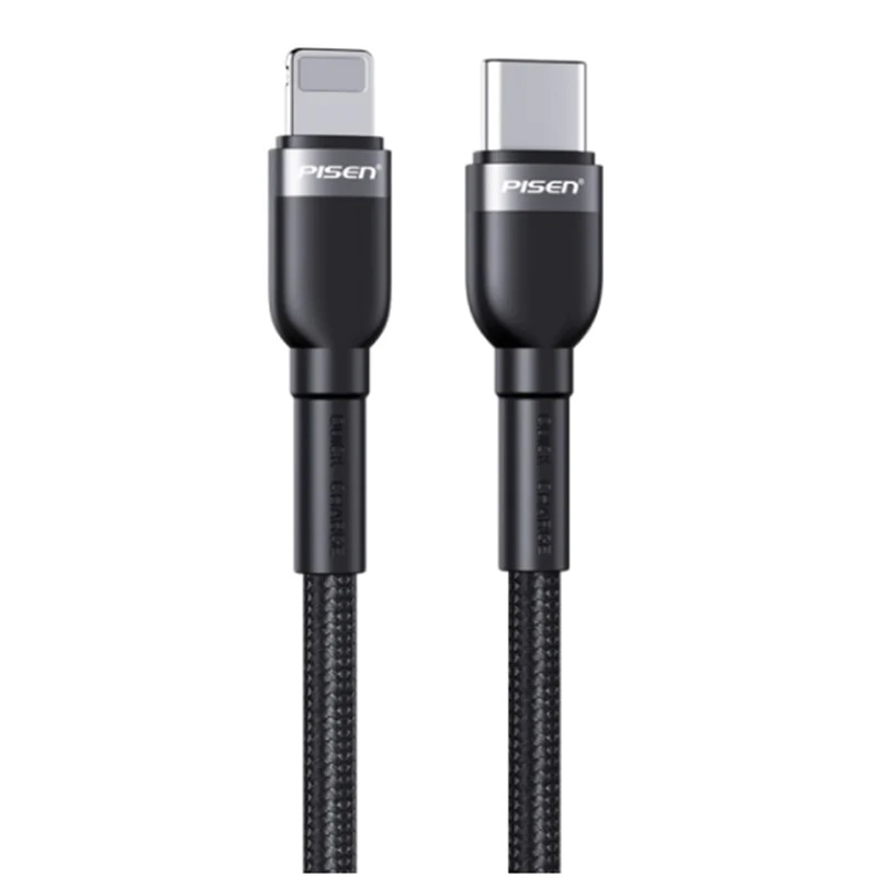 Cables/PISEN: PISEN, Lightning, to, USB-C, PD, Fast, Charging, Cable, (2M), -, (6940735489876), Supports, 3A, Fast, Charging, and, Data, Transmission, 