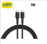 USP, BoostUp, USB-C, to, USB-C, Cable, (1M), -, Black, (6972890207064), 3A, Fast, and, Safe, Charge, Strong, and, Durable, Nylon, Cable, 