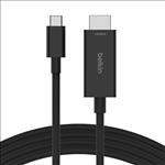 Belkin, Connect, USB-CÔäó, to, HDMI, Cable, 2M, -, Black, (AVC012bt2MBK), Supports, resolutions, up, to, 8K, 60Hz, and, HDR10+, Plug, and, 