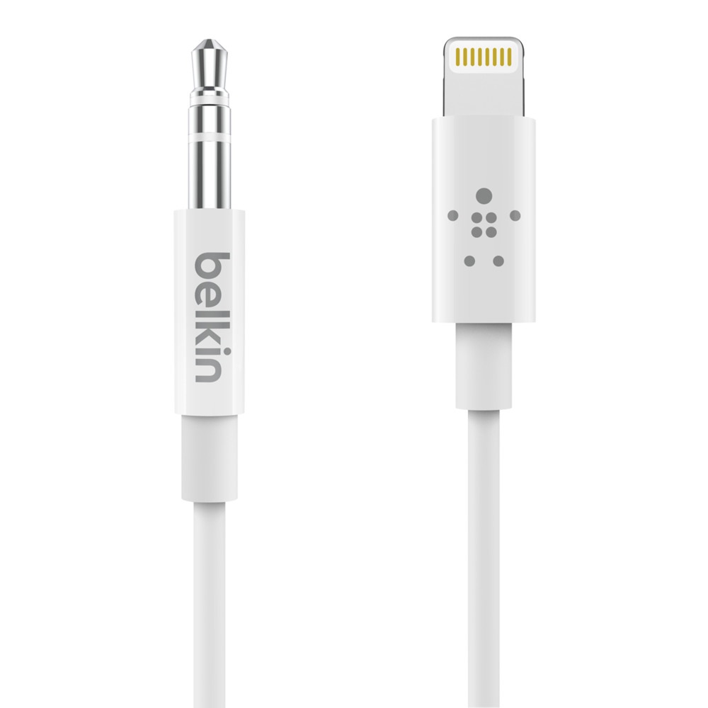 BELKIN, 1.8M, LIGHTNING, TO, 3.5MM, AUDIO, CABLE, MFi, WHITE, 