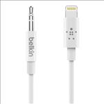 BELKIN, 1.8M, LIGHTNING, TO, 3.5MM, AUDIO, CABLE, MFi, WHITE, 