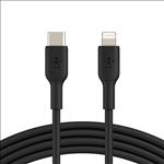 BELKIN, BOOSTCHARGE, 1M, USB-C, TO, LIGHTNING, CHARGE/SYNC, CABLE, MFi, BLACK, 2, YR, 