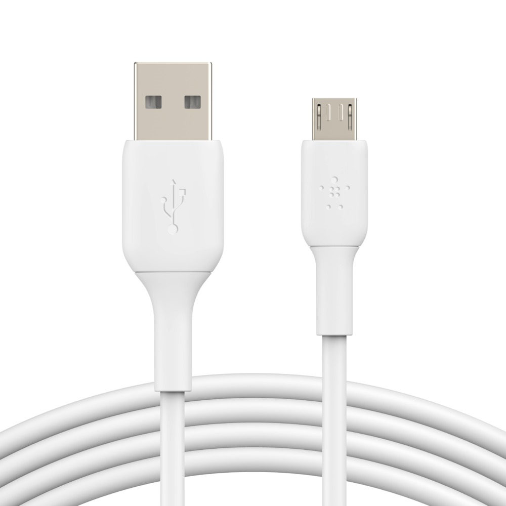 Cables/BELKIN: BELKIN, 1M, MICRO, USB, TO, USB-A, CHARGE/SYNC, CABLE, WHT, 2, YR, WTY, 