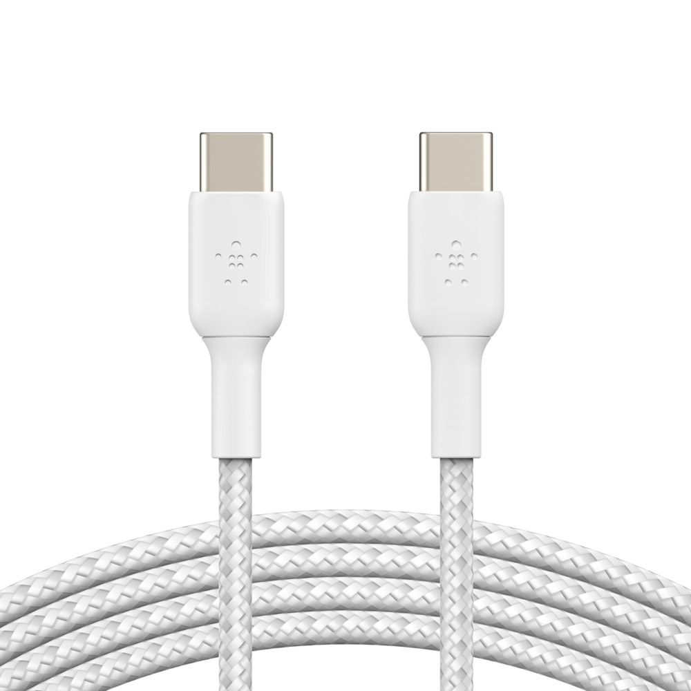 Cables/Belkin: Belkin, BOOSTCHRG, USB-C, -, USB-C, BRAID, CBL, 1M, WHT, 