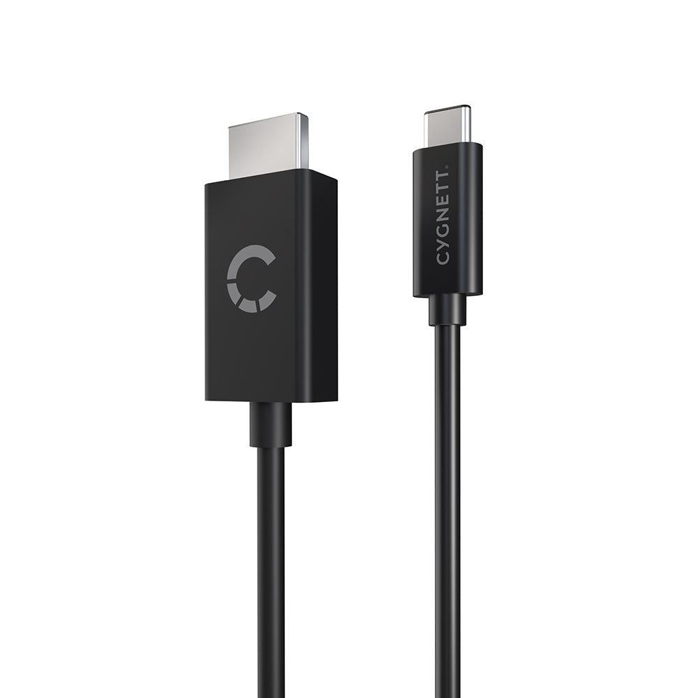 Cygnett, USB-C, to, HDMI, Cable, 4K/60hz, (1.8m), -, Black, (CY3305HDMIC), Connect, your, USB-Â¬C, device, to, a, HDMI, TV, monitor, or, p, 