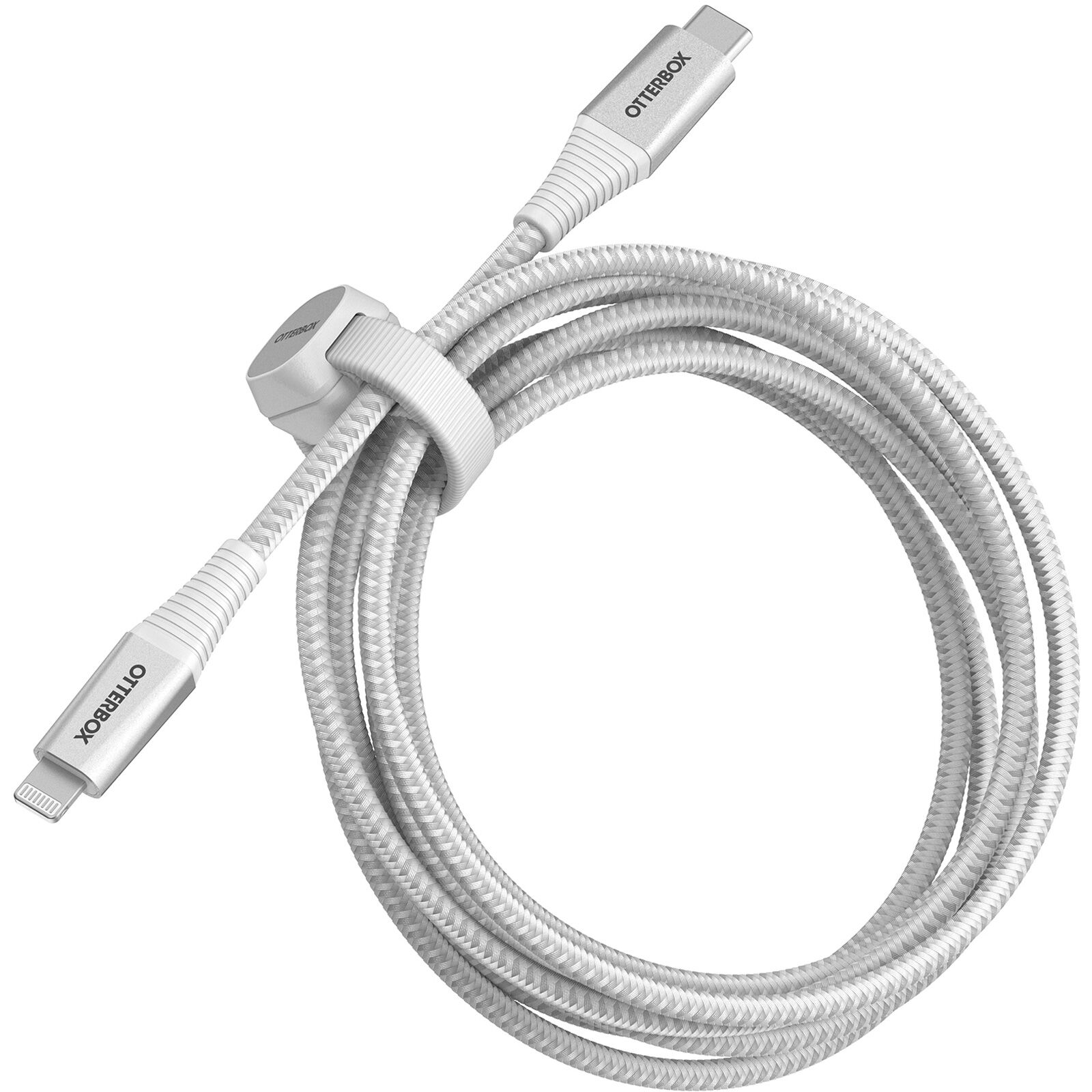 Cables/Otterbox: OtterBox, Lightning, to, USB-C, Cable, (2M), -, PD, Premium, Pro, -, White, (78-80891), USB, Power, Delivery, Bend/Flex-Tested, 25, 000, 